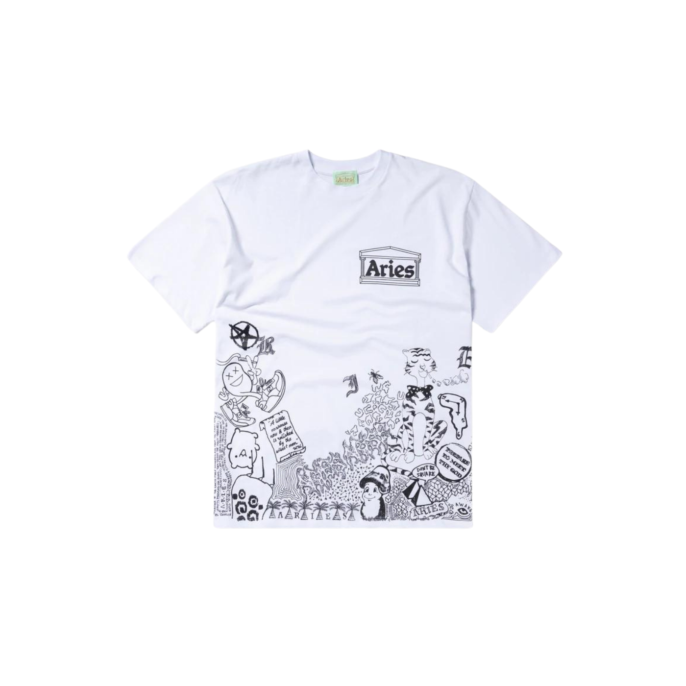 Comprar Camiseta Aries Arise Doodle SS Tee White