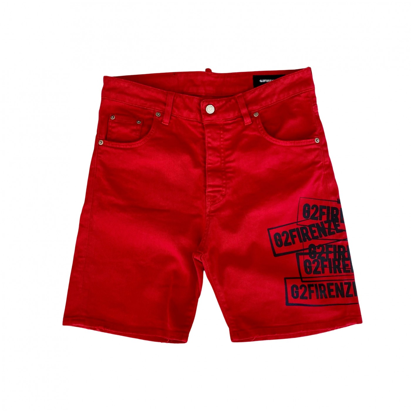 G2Firenze - Short Denim Timbro Red