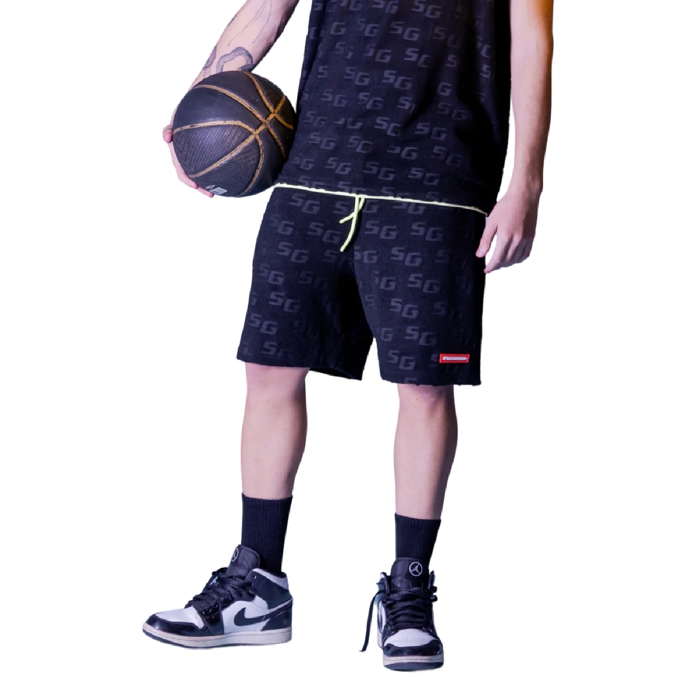 Sprayground - Pantalones Cortos Negros para Hombre - Jacquard