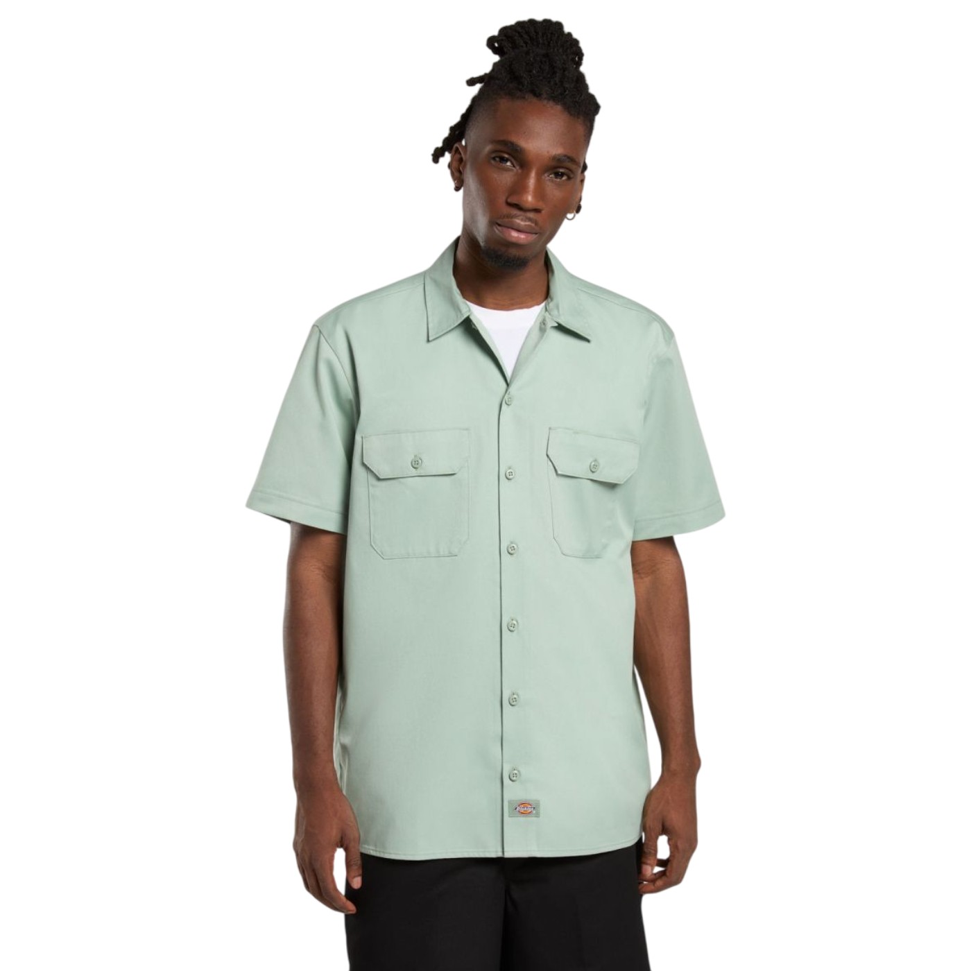 Dickies - Camisa Verde para Hombre - Work SS