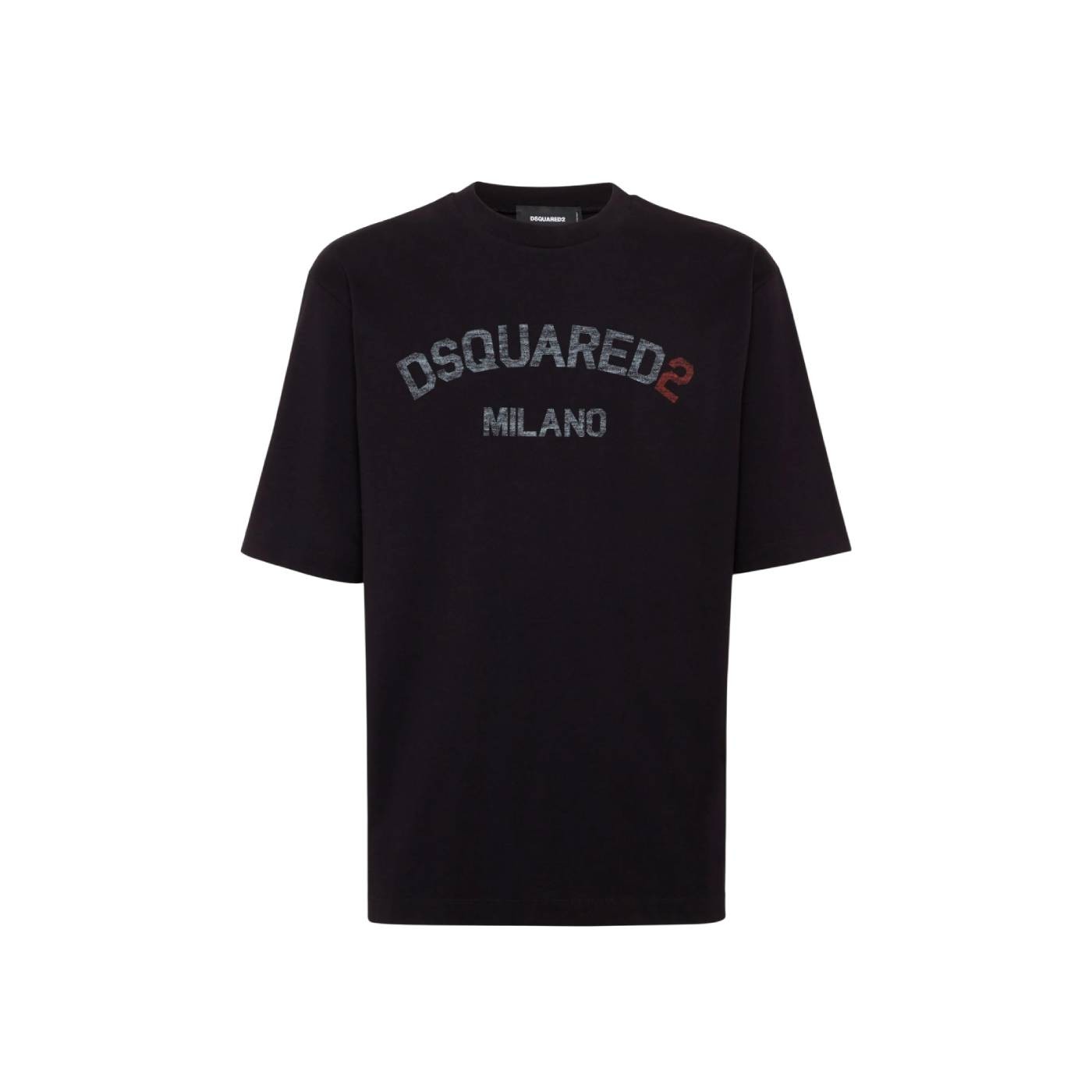 Dsquared2 - Camiseta Negra para Hombre - Faded Milano