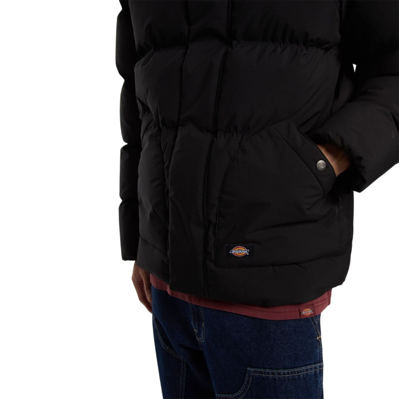 Dickies - Abrigo Negro para Hombre - Puffer