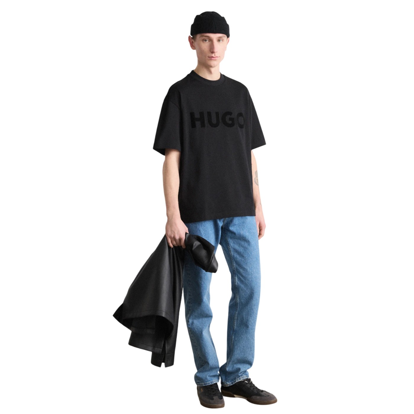 Hugo - Camiseta Negra para Hombre - Dinkee