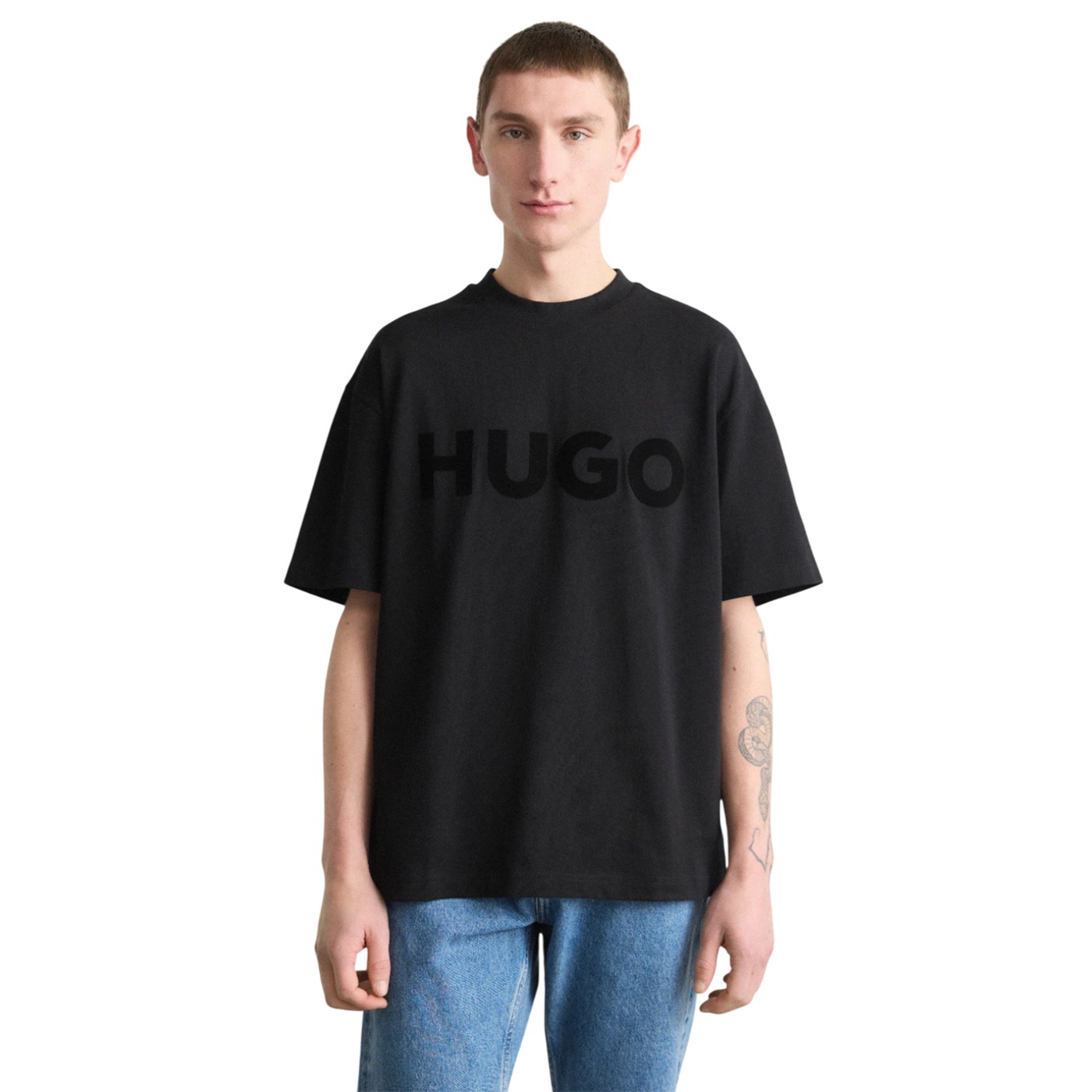 Hugo - Camiseta Negra para Hombre - Dinkee