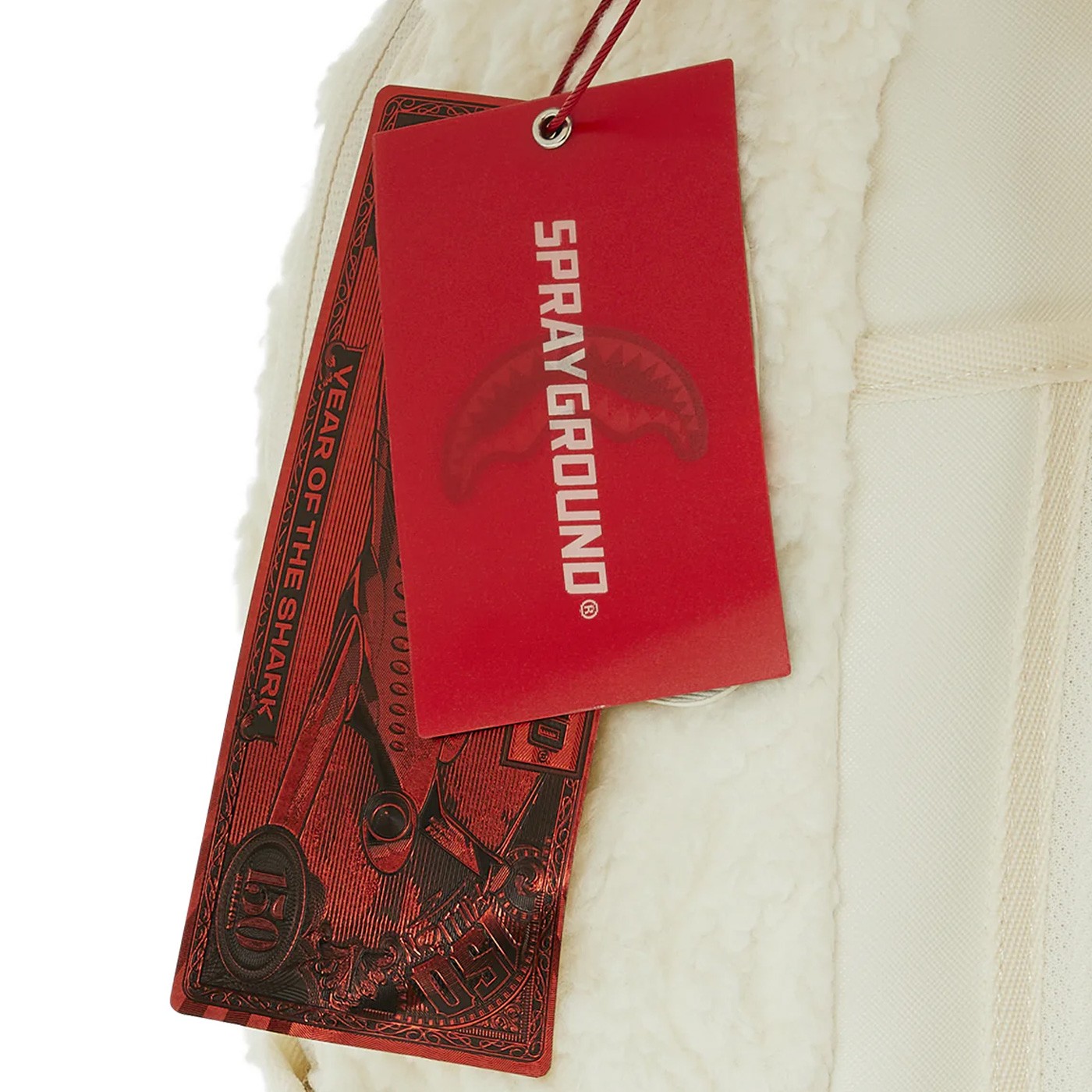 Sparyground - Mochila Blanca para Hombre - Sherpa Shark