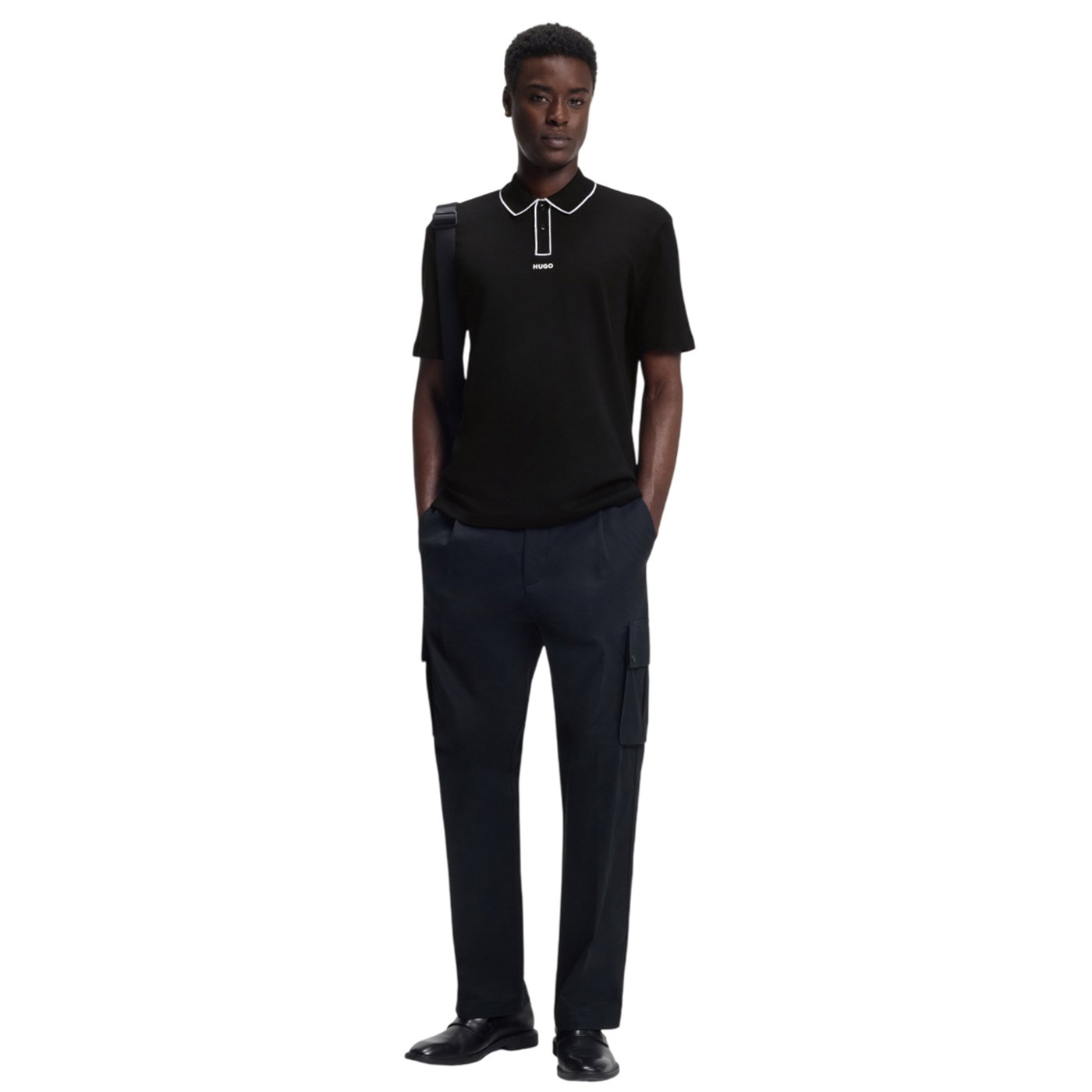 Hugo - Polo Negro para Hombre - Dalumo