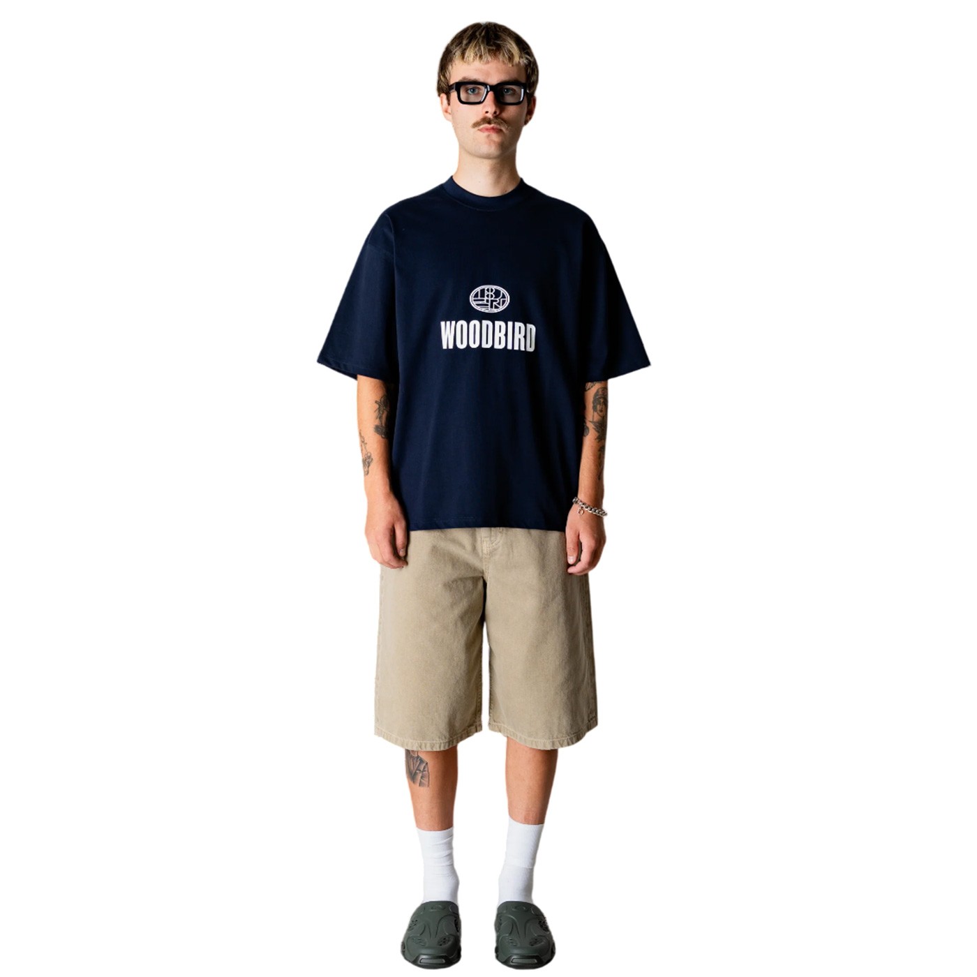 Woodbird - Camiseta Azul Marino para Hombre - Nine Tee