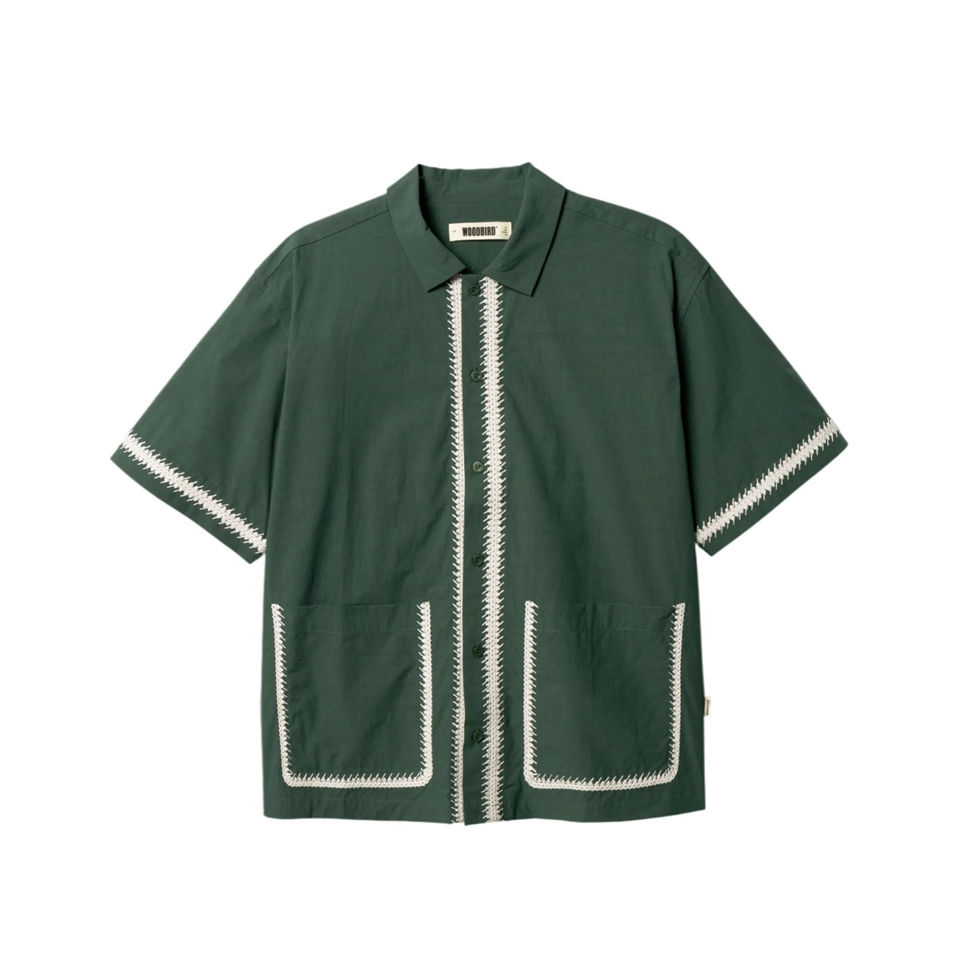 Woodbird - Camisa Verde para Hombre - Line