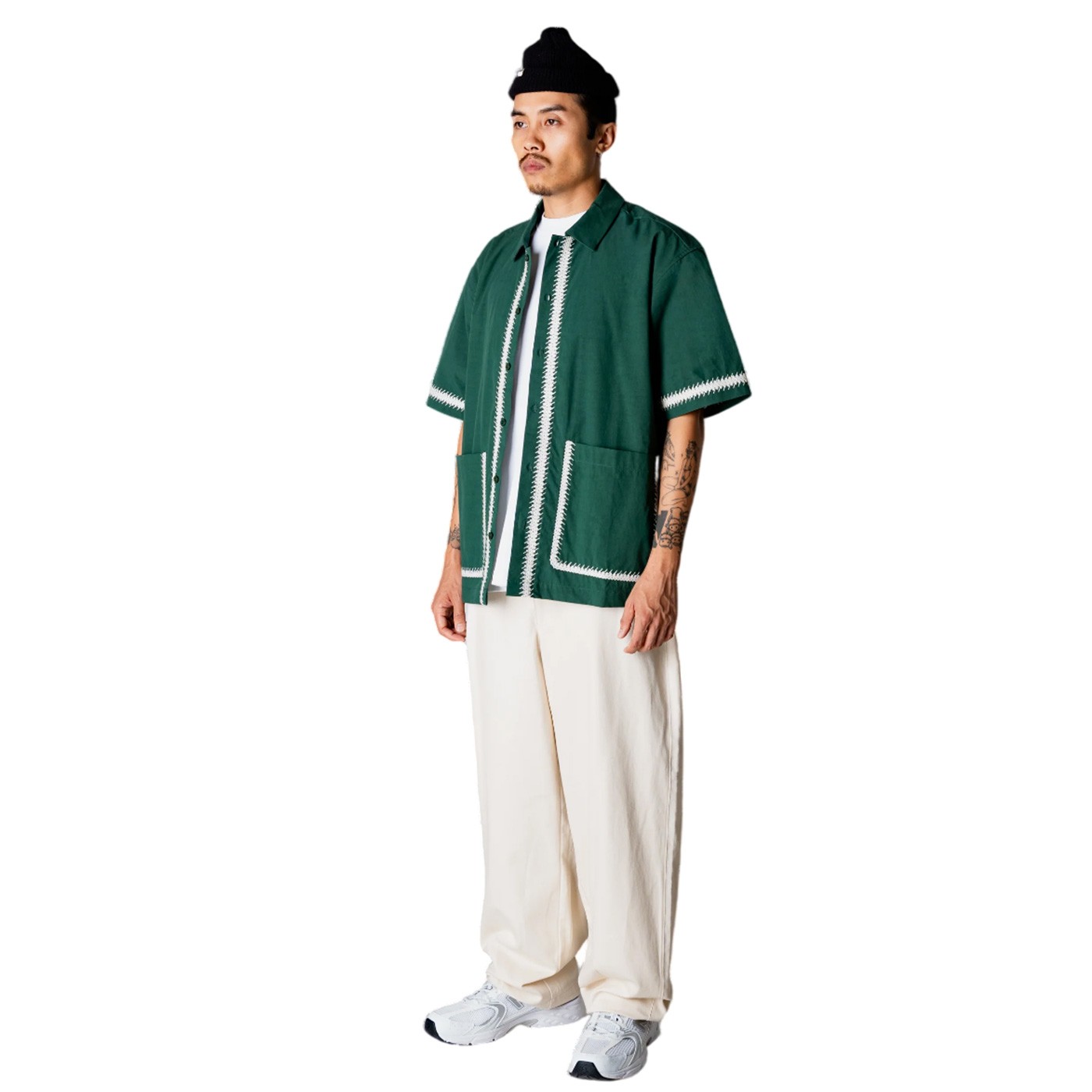 Woodbird - Camisa Verde para Hombre - Line