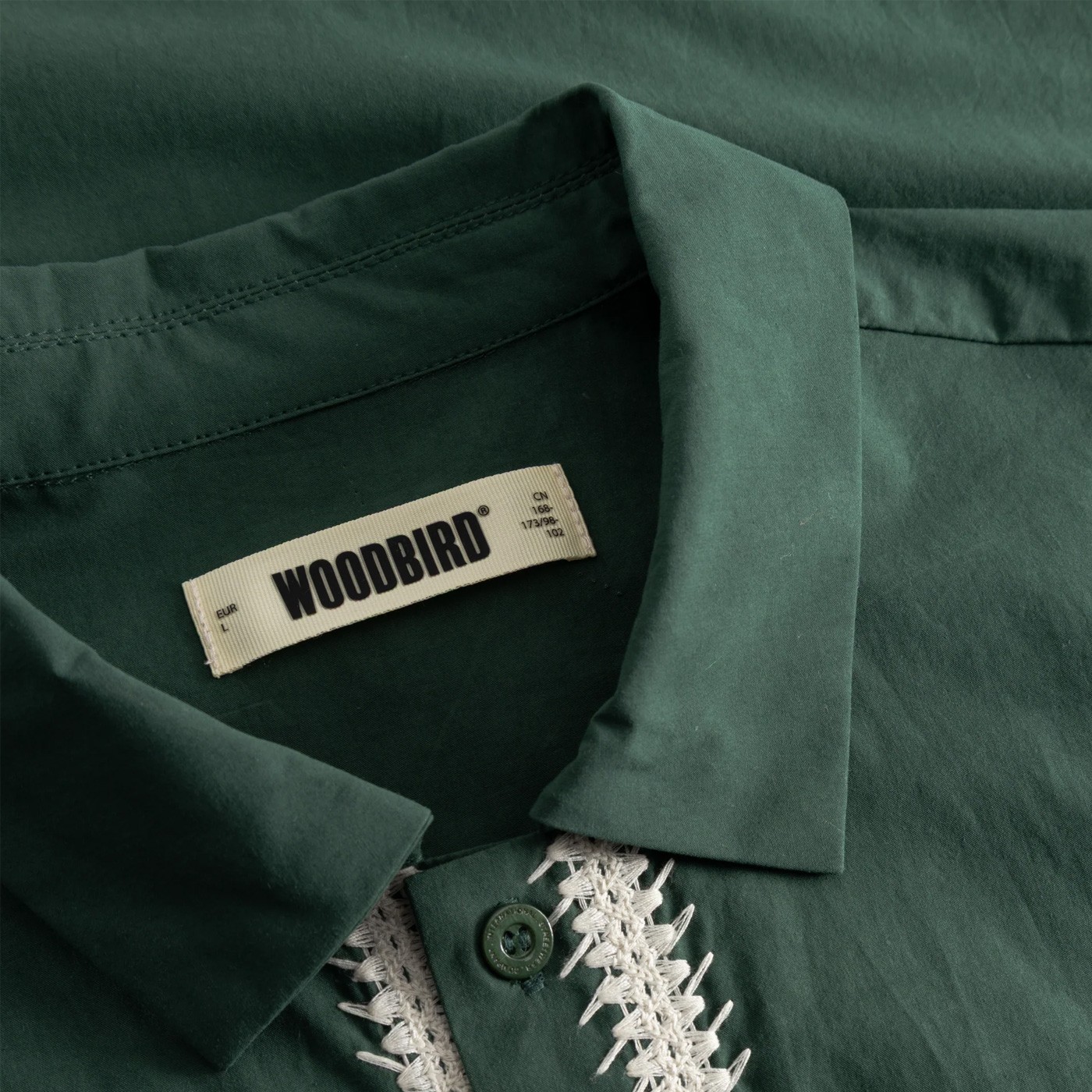 Woodbird - Camisa Verde para Hombre - Line