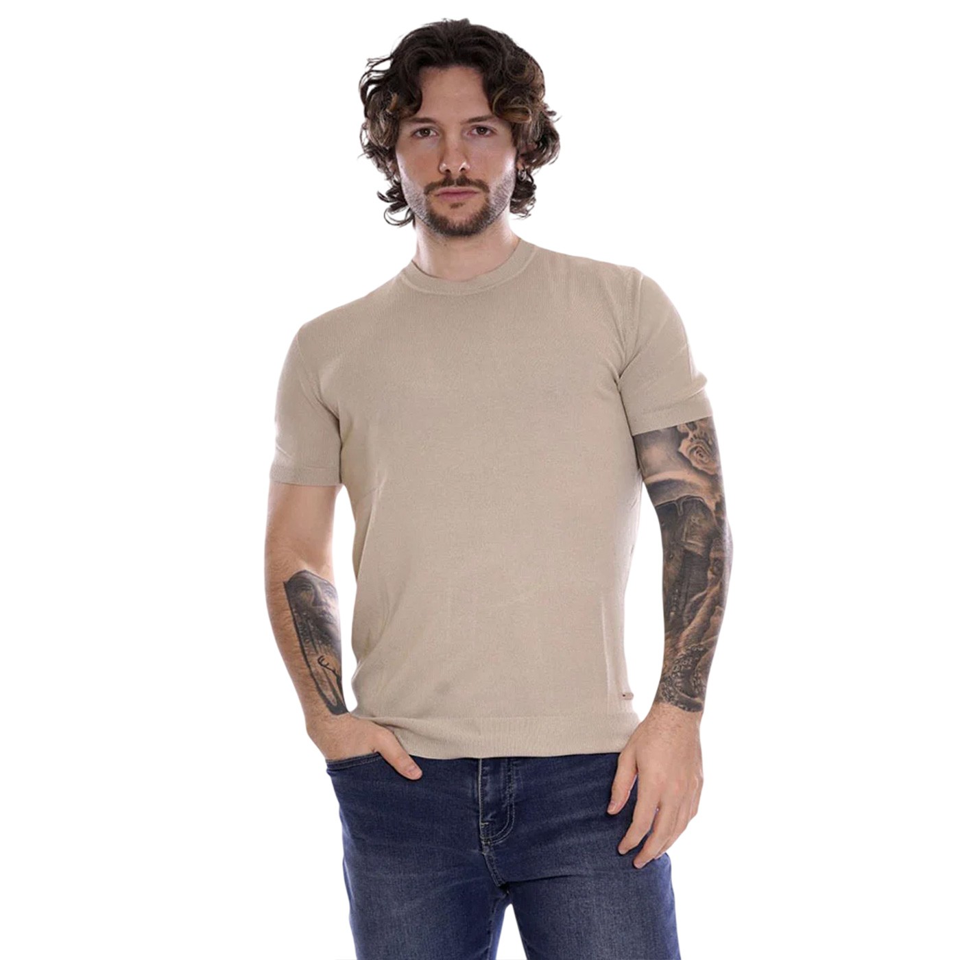 Gianni Lupo - Camiseta Beige para Hombre