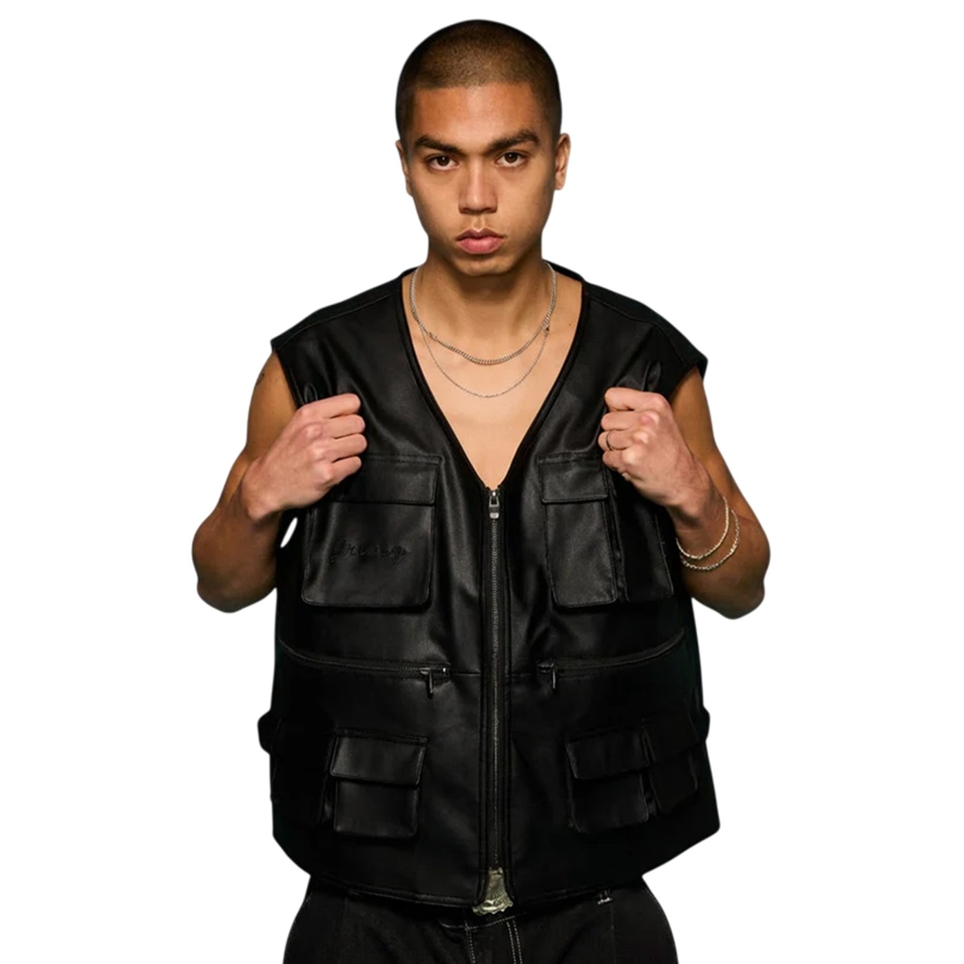Grimey - Chaleco Negro para Hombre