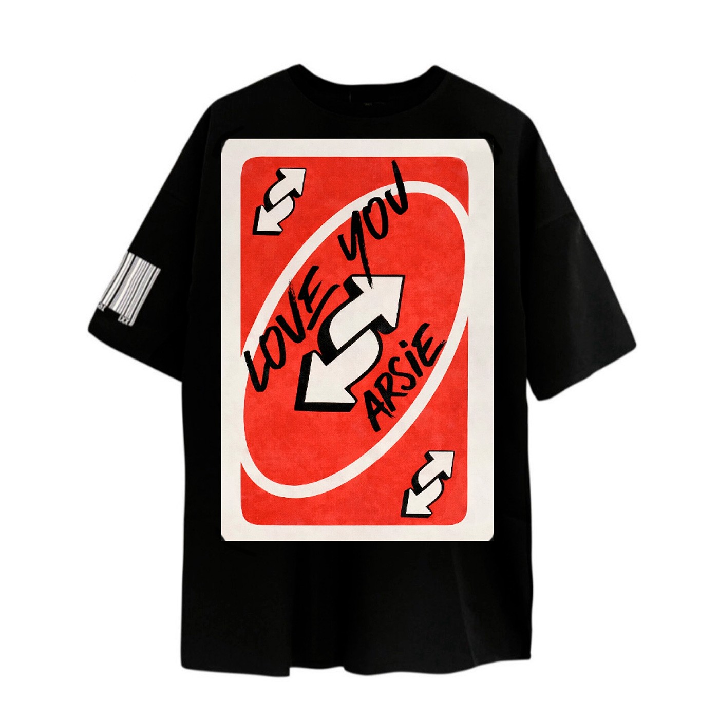 Arsie - Camiseta Negra para Hombre - Cartas Uno Black