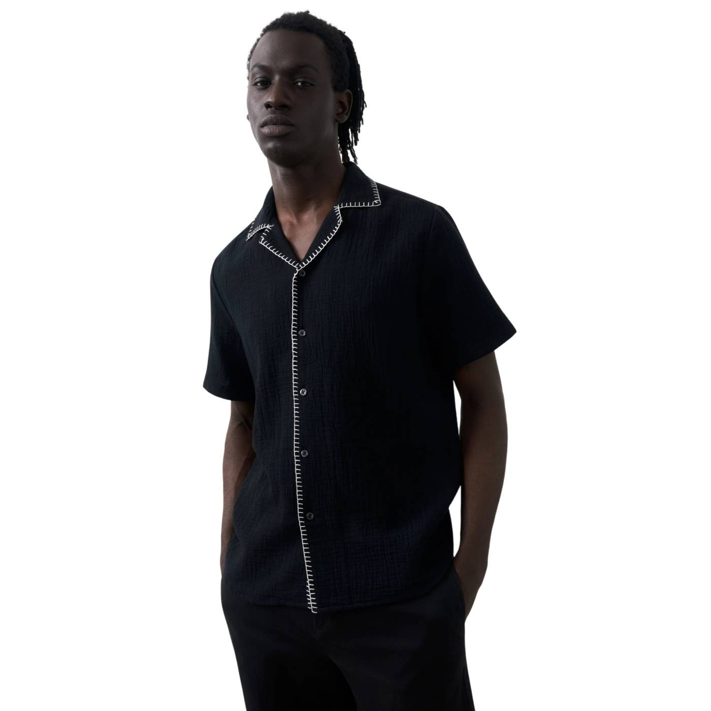 Hugo - Camisa Negra para Hombre - Ellino