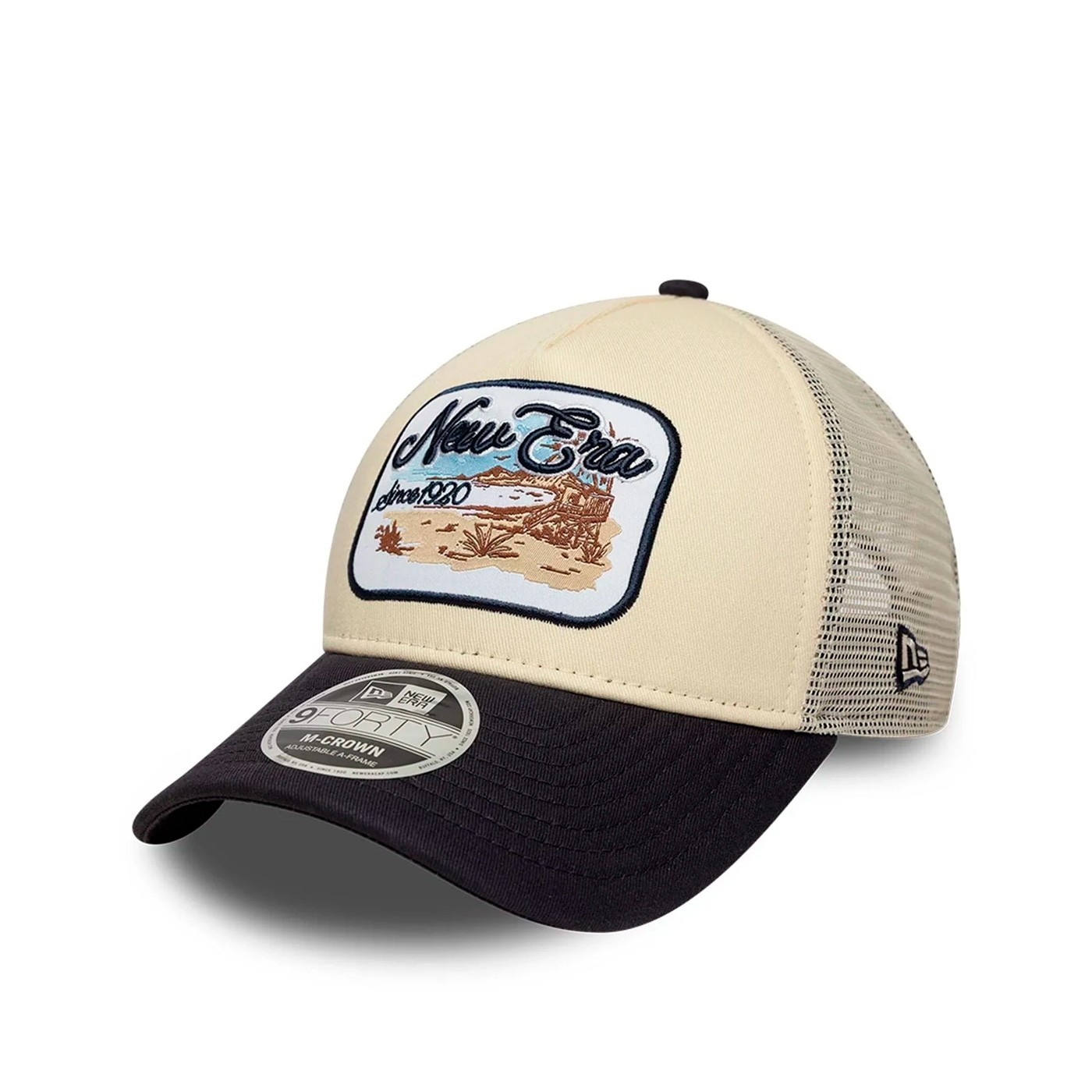 New Era - Gorra Beige - MCrown AFrame Trucker Light Beige