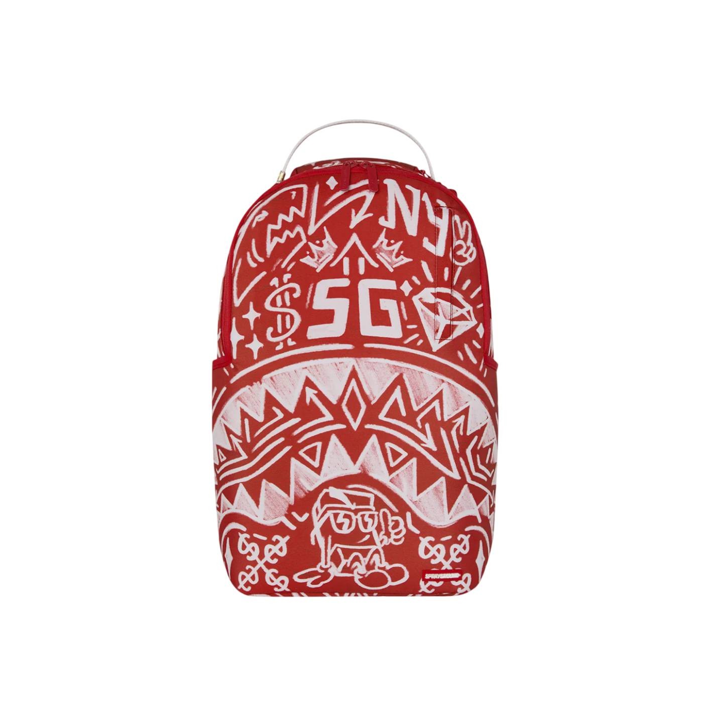 Sprayground - Mochila Roja para Hombre - Graffiti Wall
