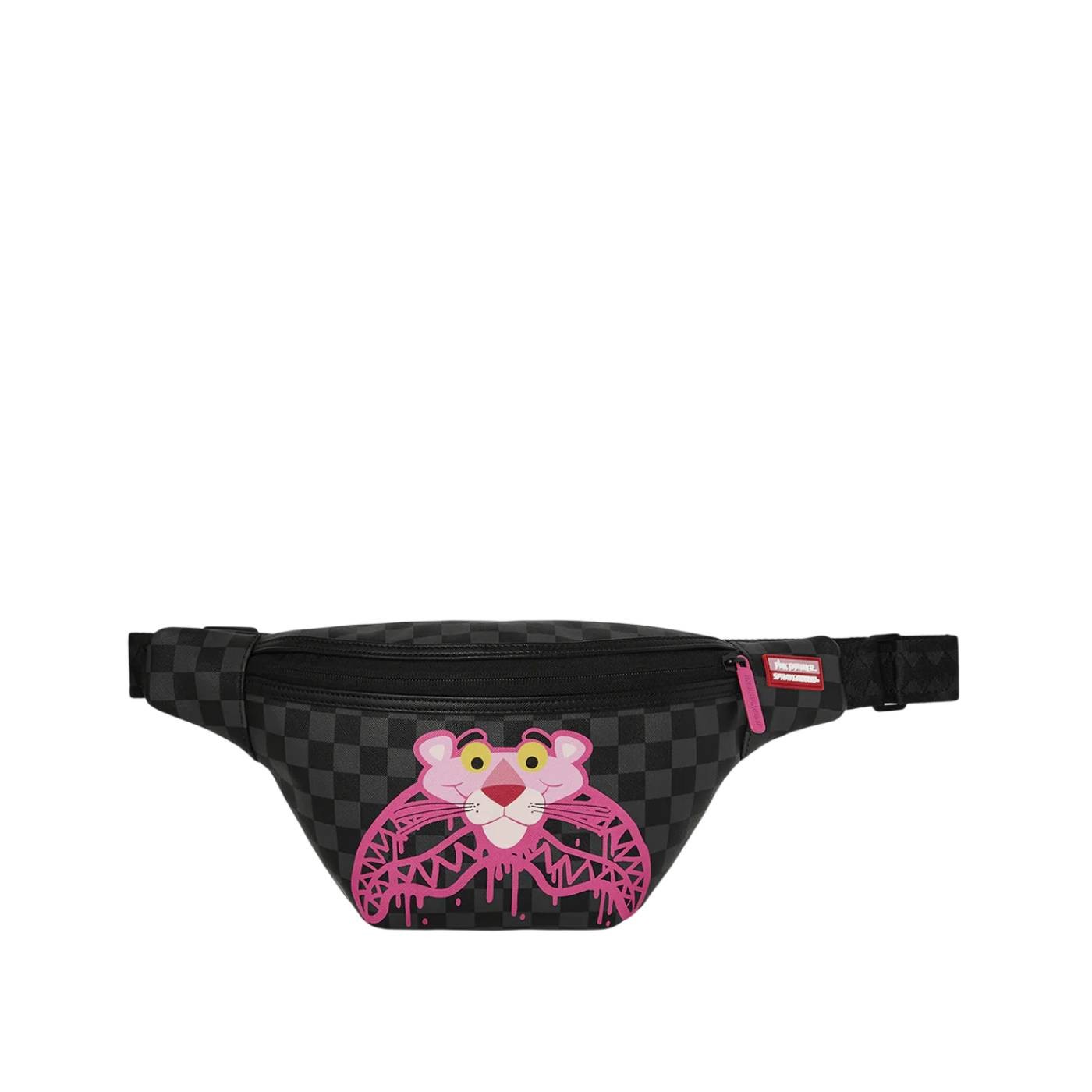Sprayground - Riñonera Negra para Hombre - Pink Panther Drippy