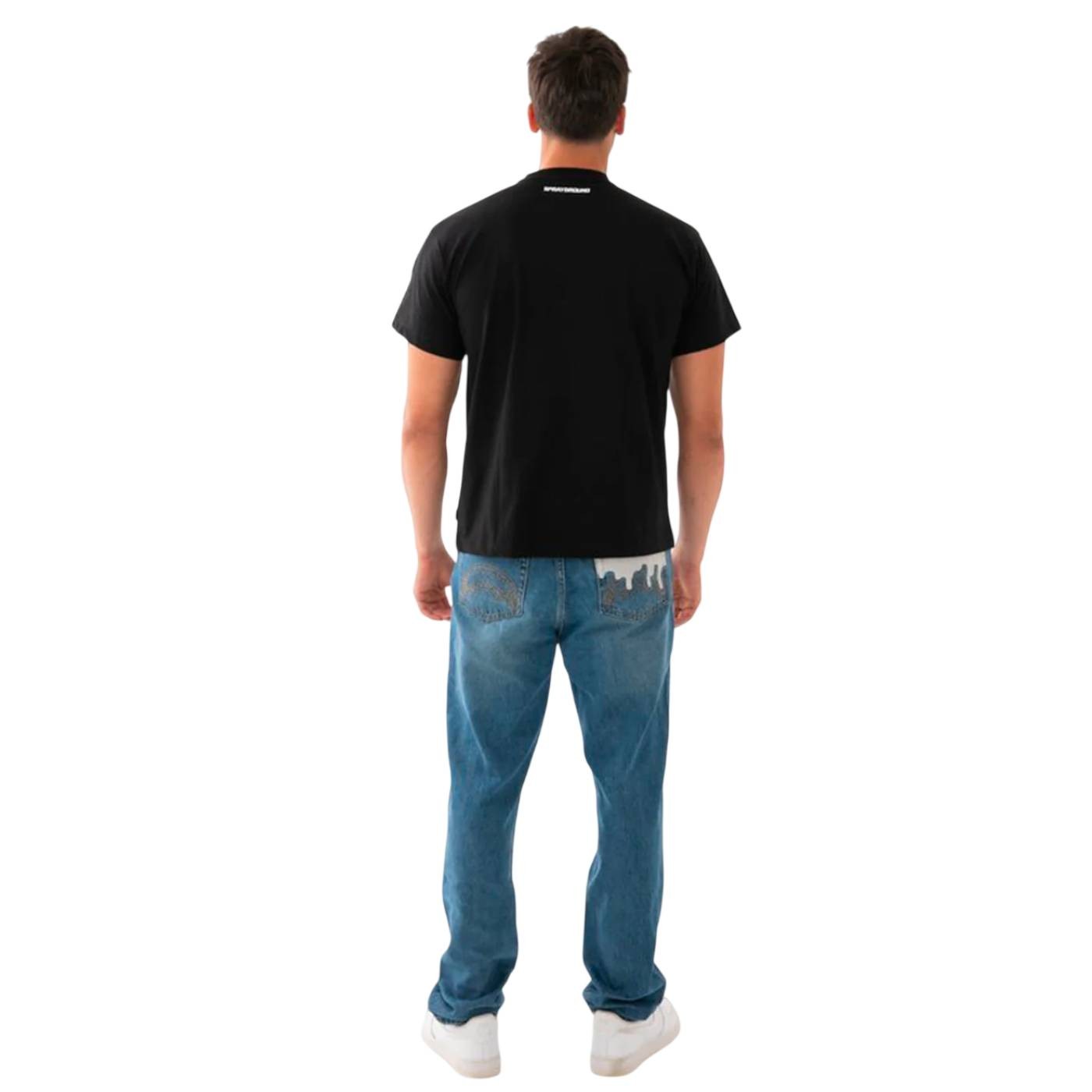 Sprayground - Camiseta Negra para Hombre - Infinity Shark
