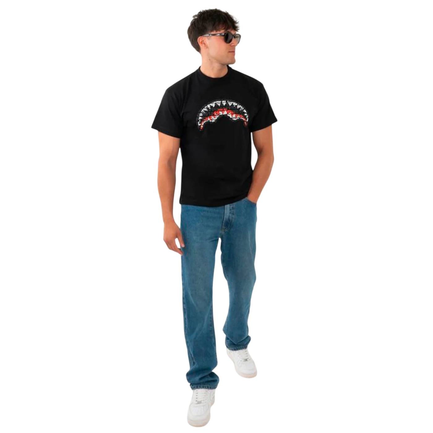 Sprayground - Camiseta Negra para Hombre - Infinity Shark