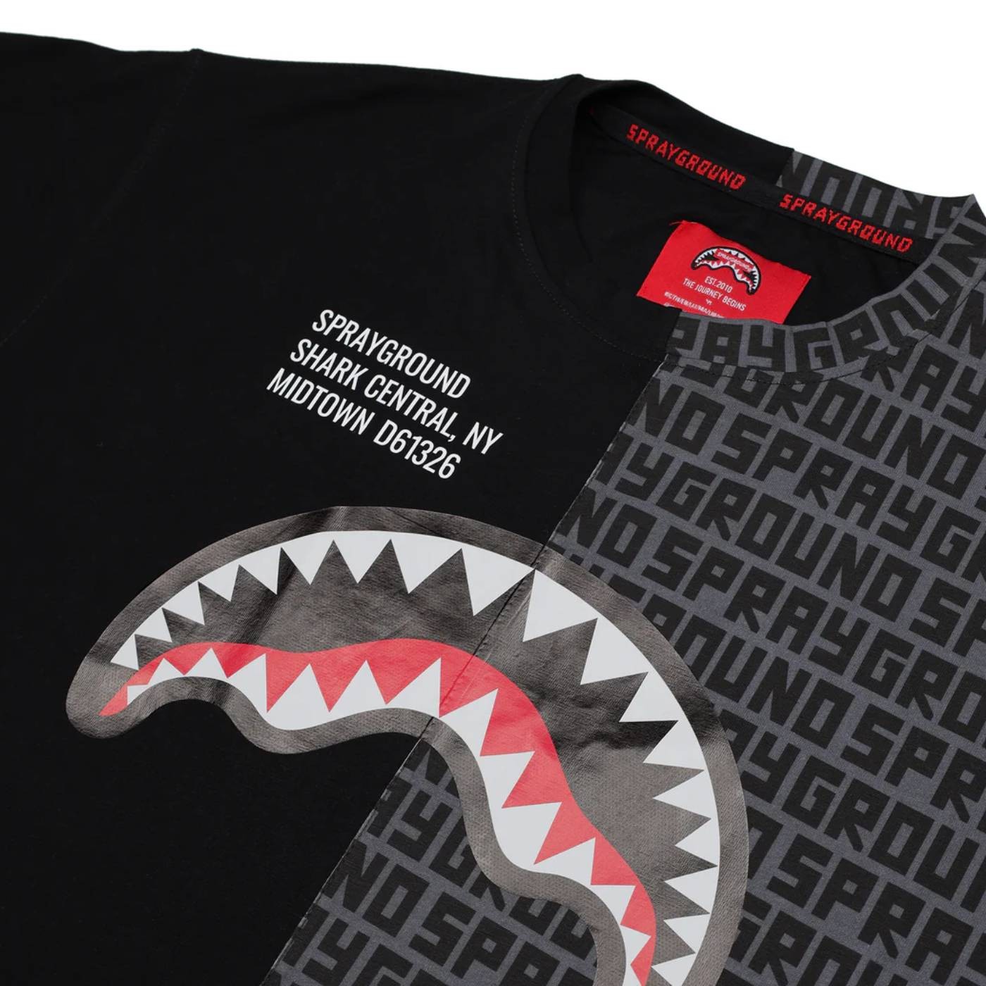 Sprayground - Camiseta Negra para Hombre - Shark Central
