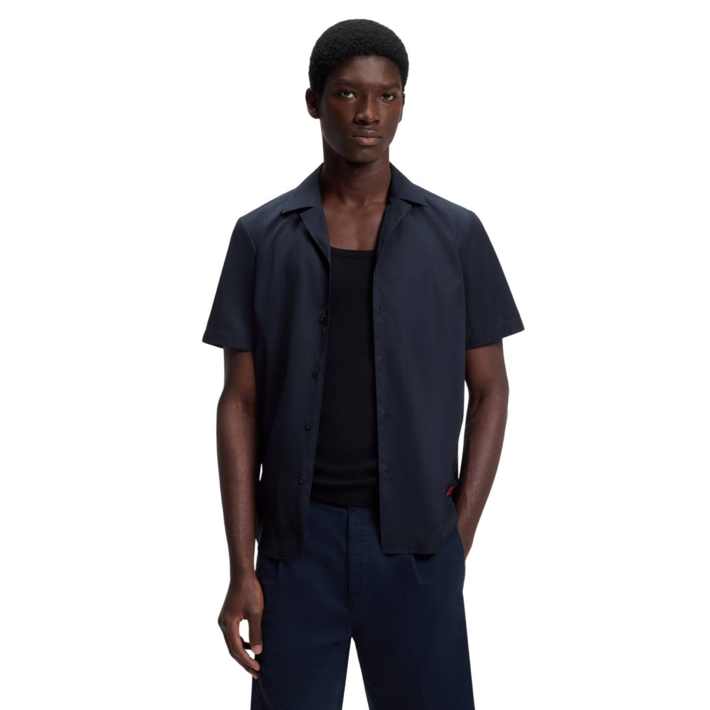 Hugo - Camisa Negra para Hombre - Ellino