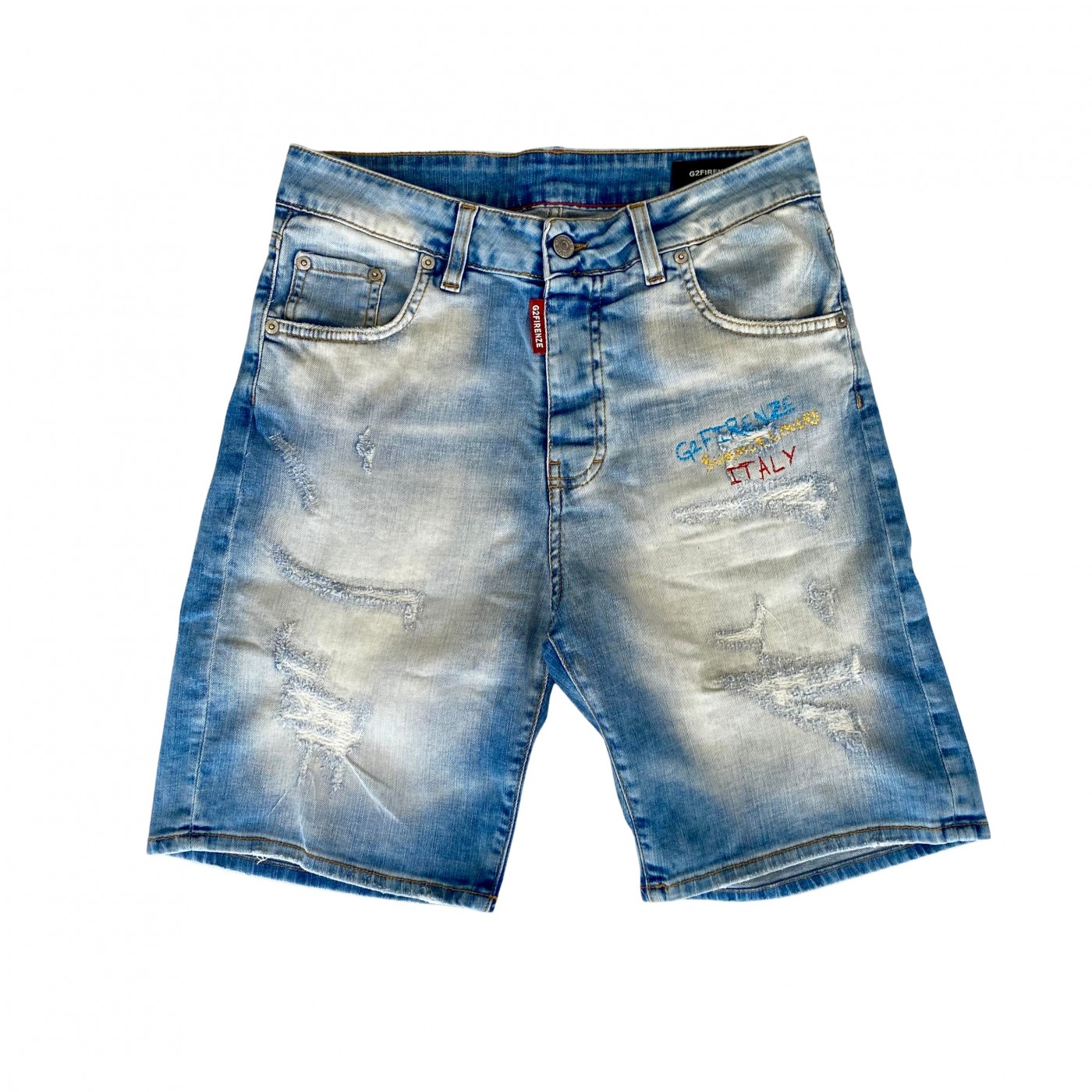 G2firenze - Bermuda Vaquera Light Blue - Summer ricamo