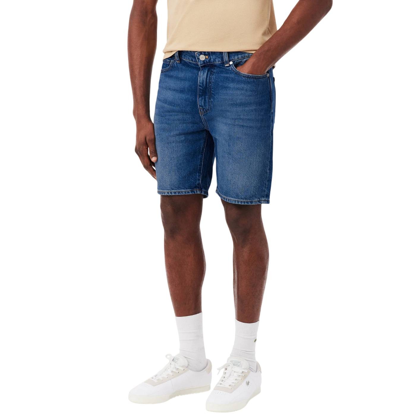 Lacoste - Pantalones Cortos Azules para Hombre