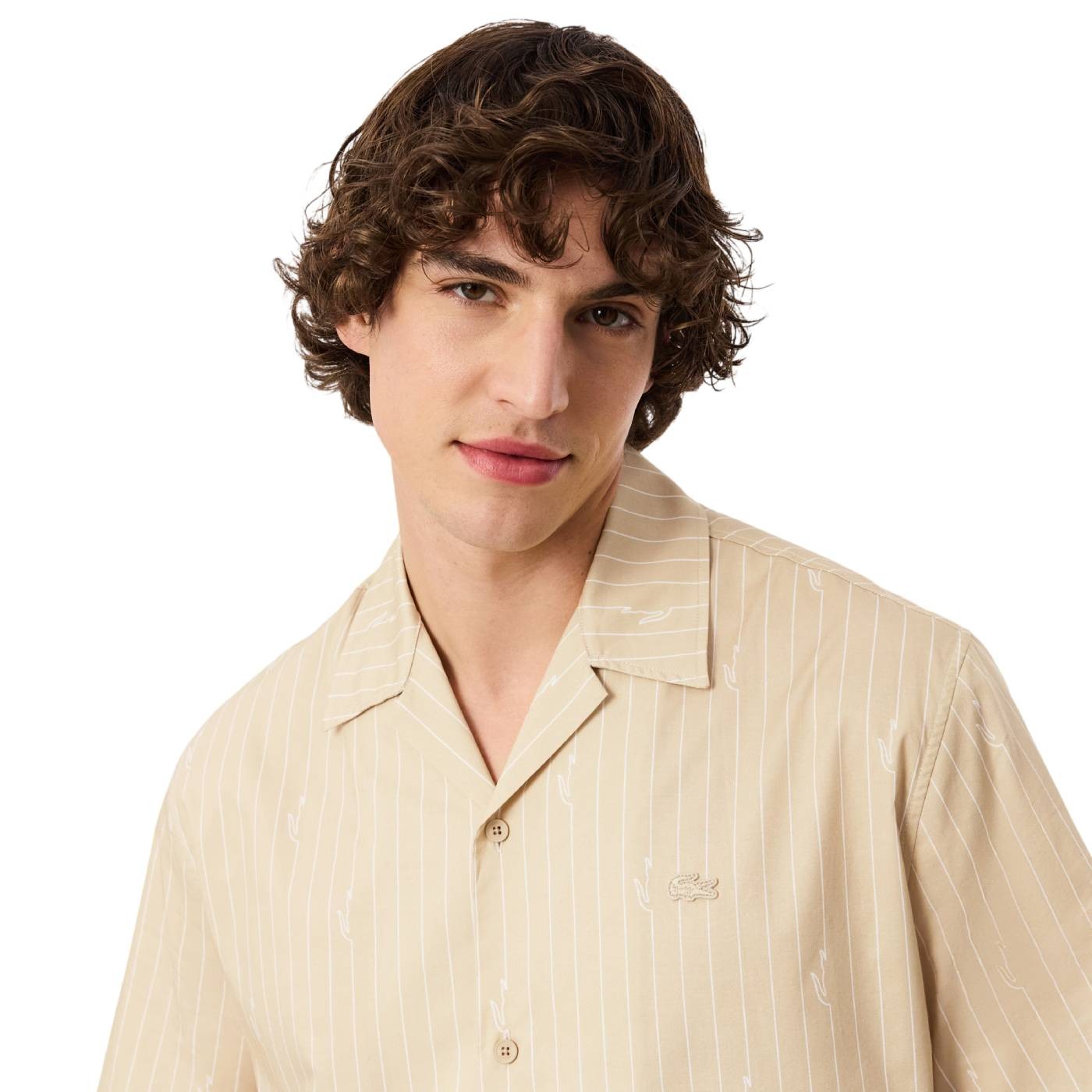 Lacoste - Camisa Beige para Hombre