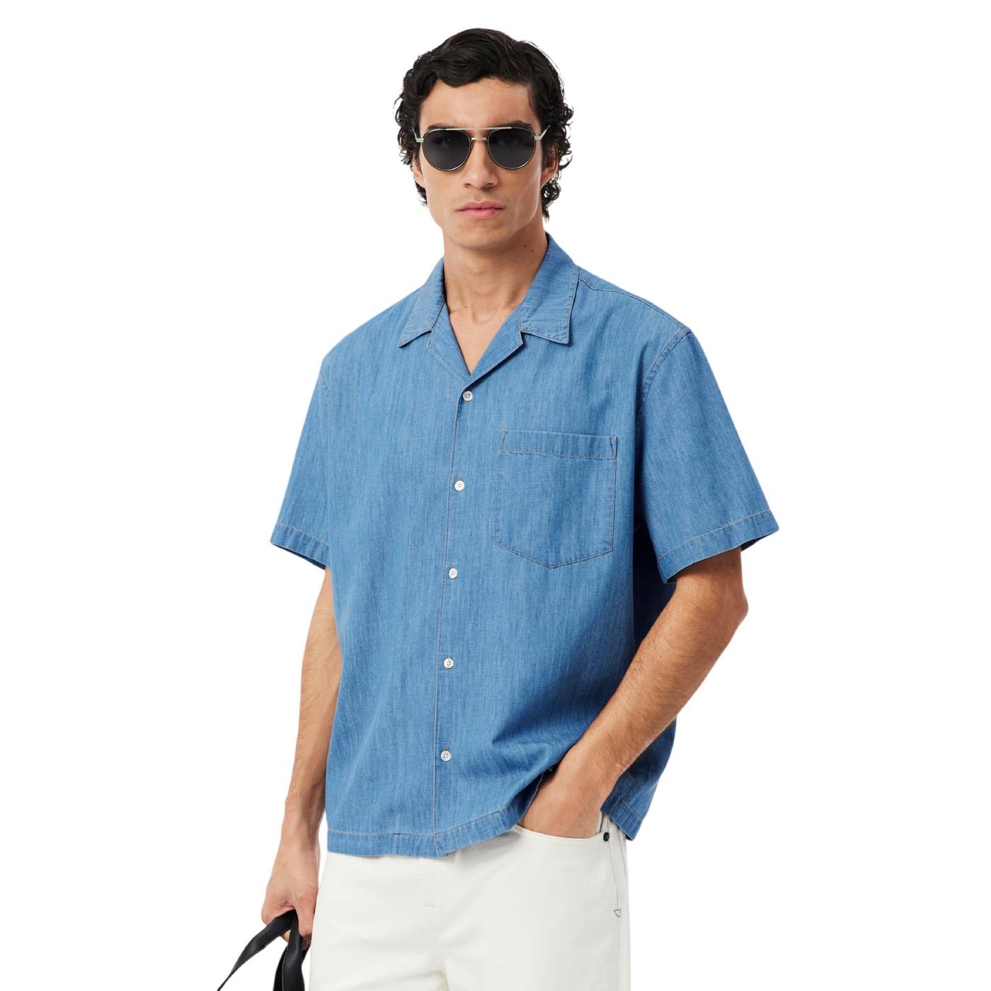 Lacoste - Camisa Azul para Hombre