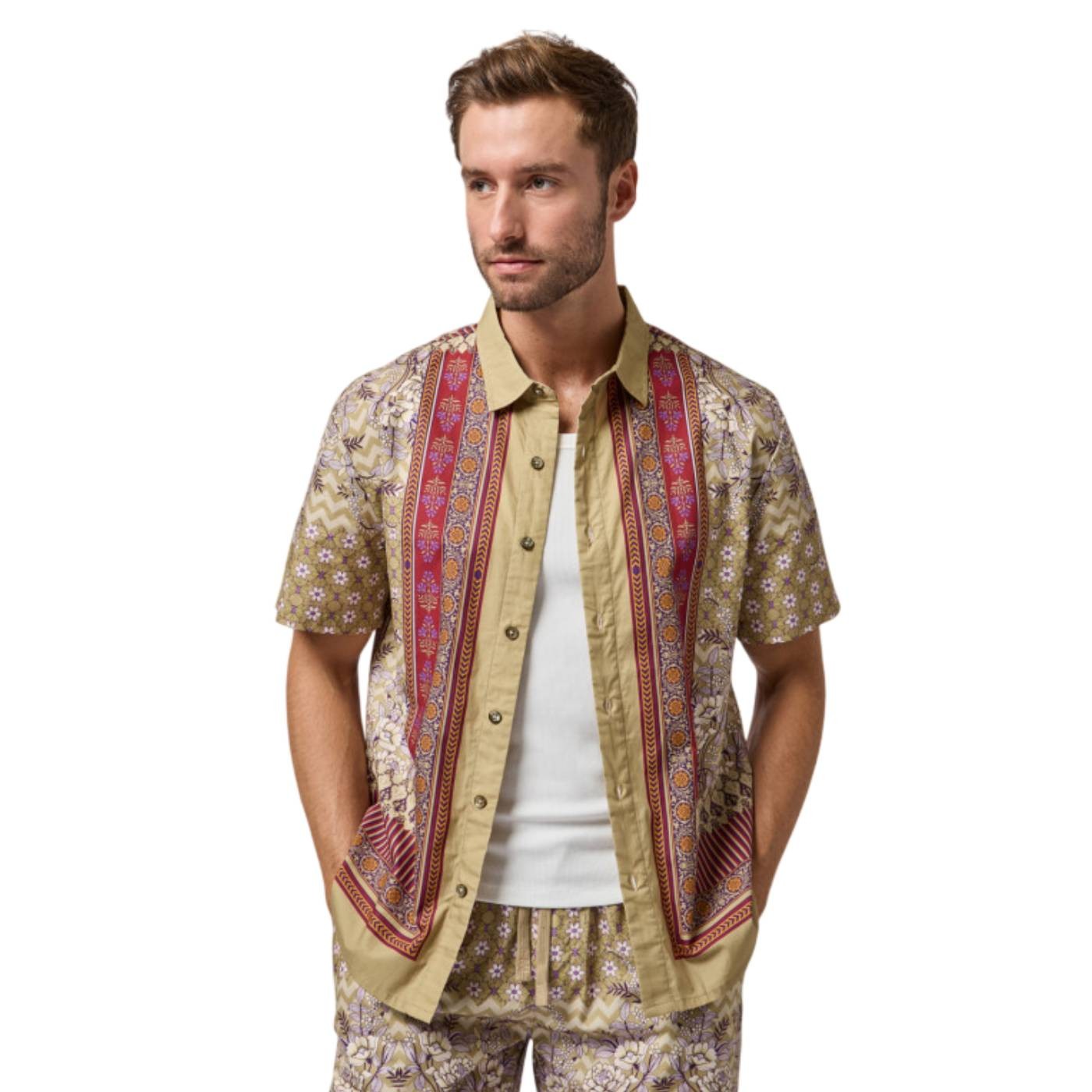Gianni Lupo - Camisa Verde para Hombre