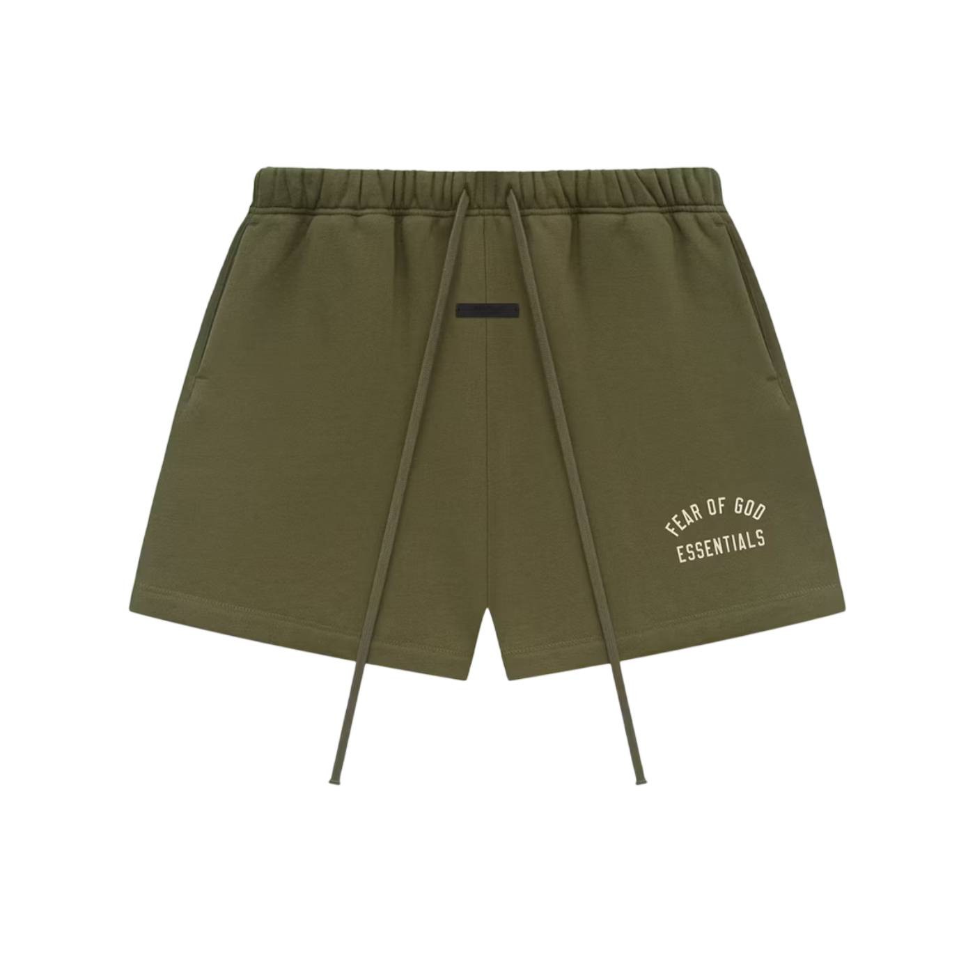 Fear Of God Essentials - Bermuda Verde para Hombre - Soccer Fleece Military