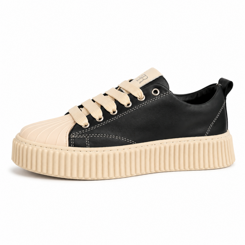 Zapatillas FR500 Francesco Ranieri Black Leather